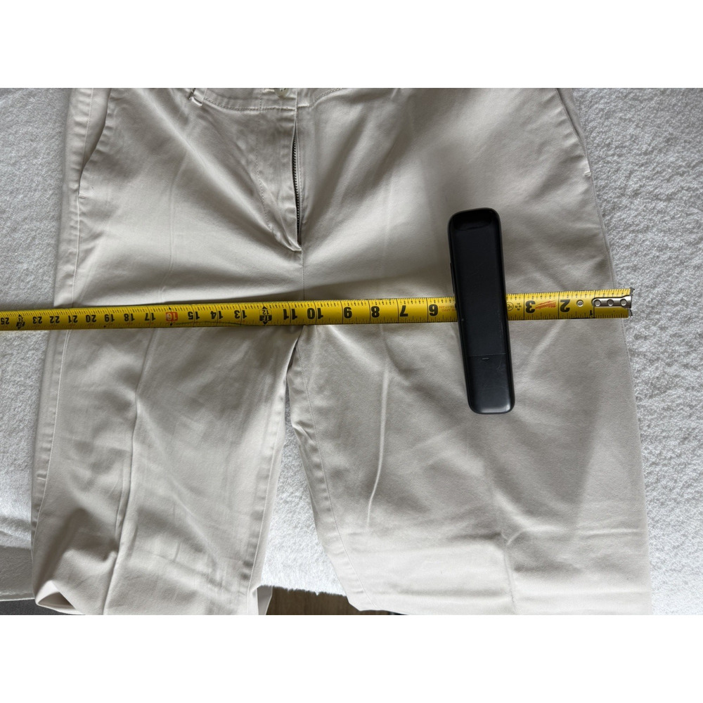 J Jill Ivory Chino Cotton wide leg Pants Women's Timeless Business Size 12 - Picture 7 of 11